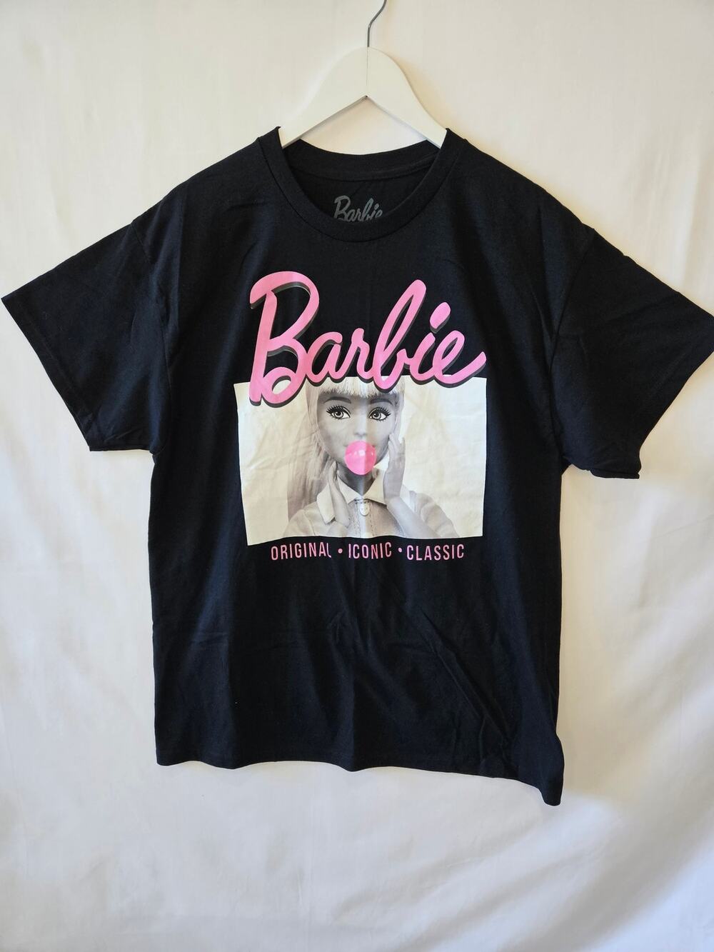 Barbie Shirt Graphic Black Pink Large